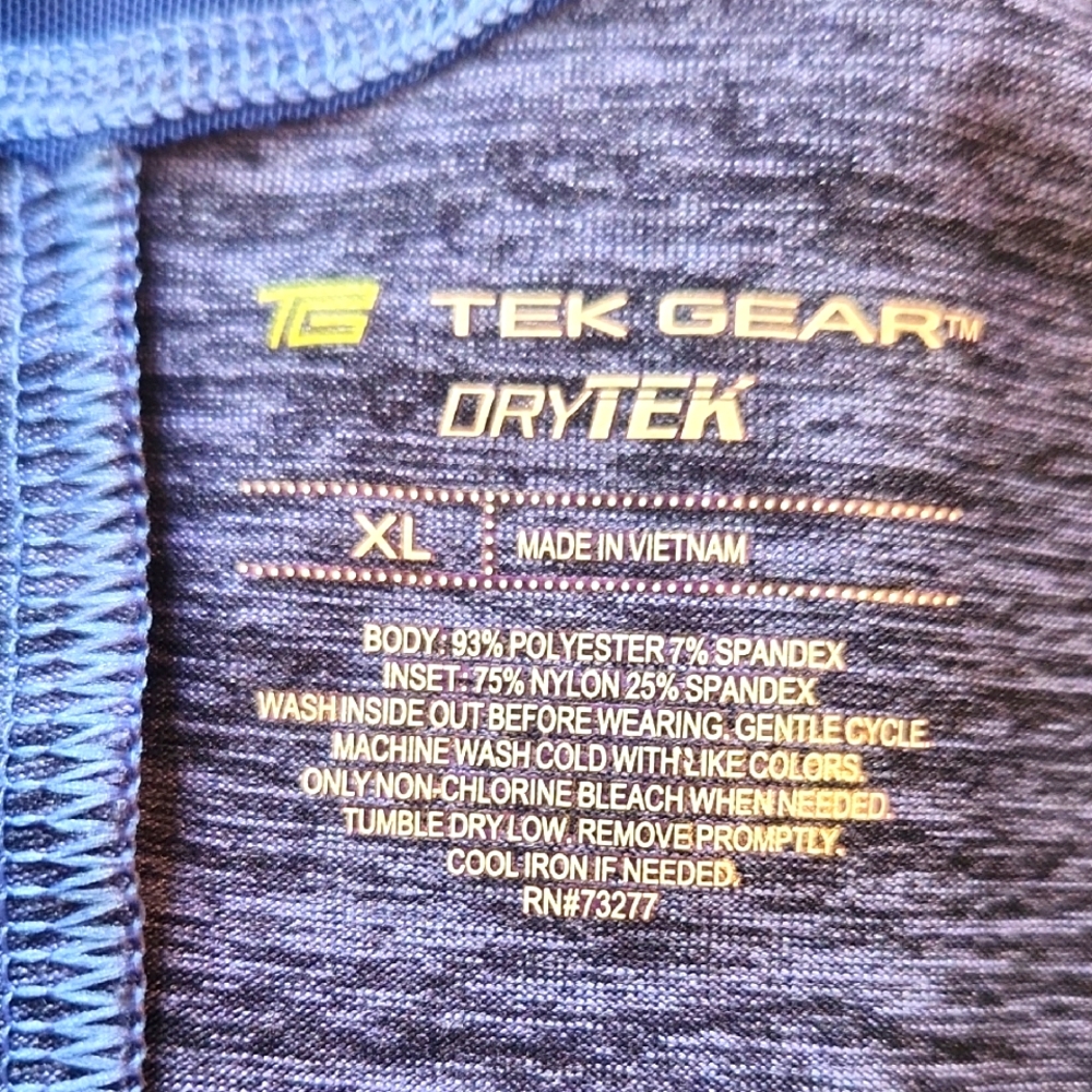 Tek Gear DryTEK Heathered Blue Athletic Dress XL - Picture 5 of 8